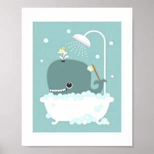 Whalblubble Bath Poster Print