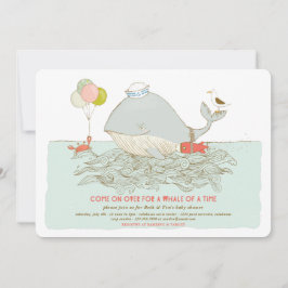 Whale a time Baby Shower Summer Pool Party Einladung