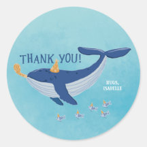 Whale a Time Party Vielen Dank Sticker