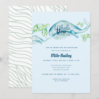 Whale Adventure | Ozean | Unter dem Meer Geburtsta Einladung