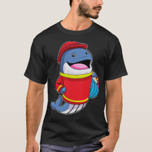 Whale als Feuerwehrmann mit Schlauch T-Shirt