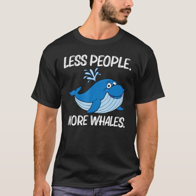 Whale Art for Men Orca Narwhal Blaue Wale T-Shirt (Vorderseite)