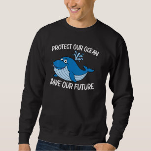 Whale Art for Men Orca Narwhal Blue Whales P Sweatshirt