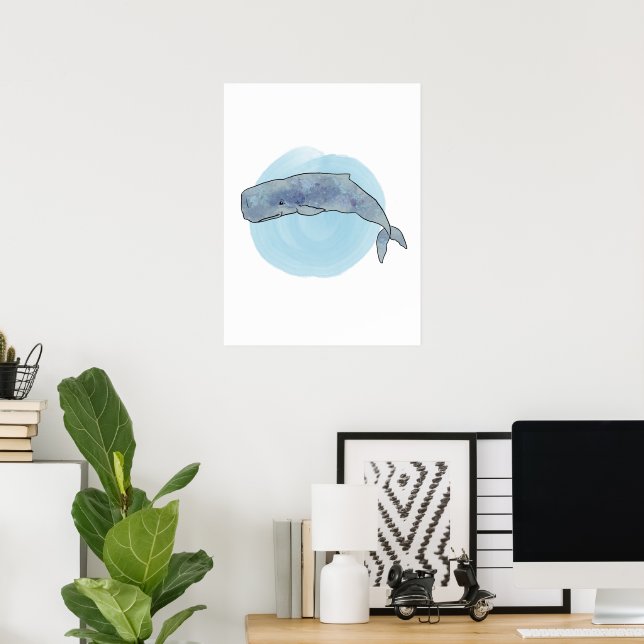Whale Art Poster (Heimbüro)