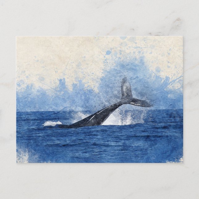 Whale Art Postkarte (Vorderseite)