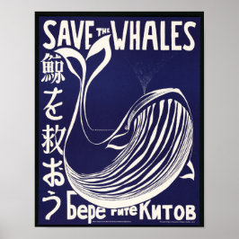 Whale Art Unediated Vintage Fotos Alte Ästhetik Poster