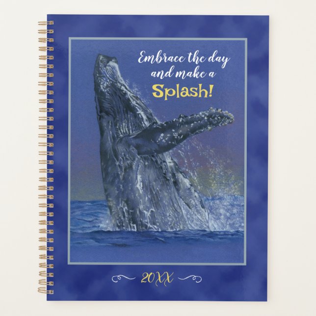 Whale Art with Fun Sprichwort Weekly/Daily Planer (Vorderseite)