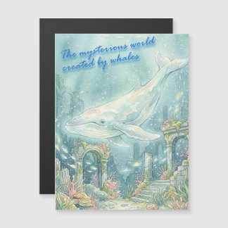 Whale Atlantis Underwater Fantasy Magnetkarte