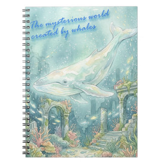 Whale Atlantis Underwater Fantasy Notizblock
