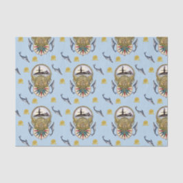 Whale aus einem Blatt-U-Boot-Gewebe Seidenpapier