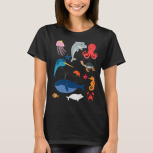 Whale aus Schildkröte-Qualle Fische für Kinder T-Shirt