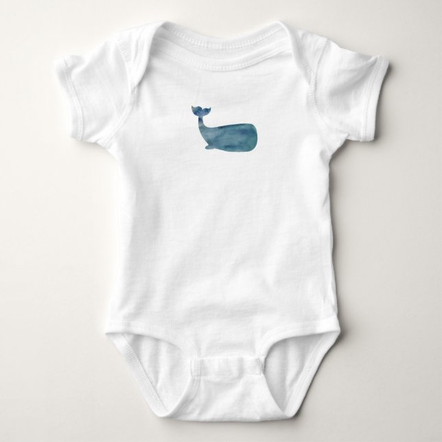 Whale Baby Bodysuit Strampler (Vorderseite)
