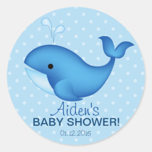 Whale Baby Dusche danke Ihnen Aufkleber