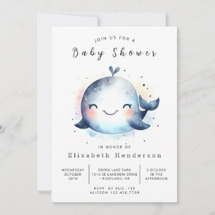 Whale-Baby-Dusche für Unterwasser Einladung
