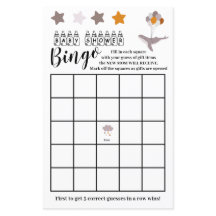 Whale Baby Dusche Schöne Dream Bingo Game Card