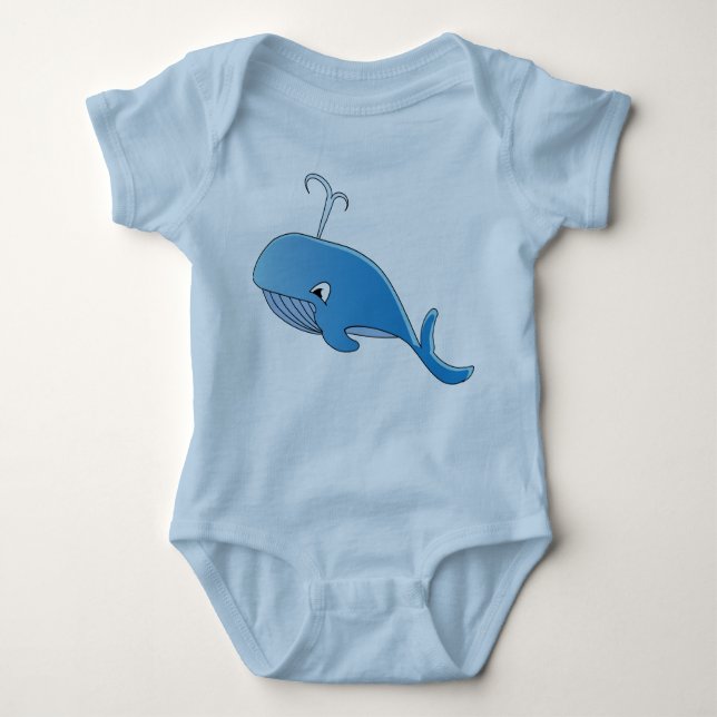 Whale - Baby Jersey Bodysuit Baby Strampler (Vorderseite)