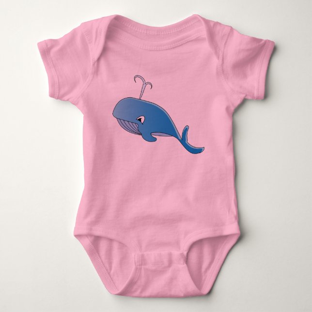 Whale - Baby Jersey Bodysuit Strampler (Vorderseite)
