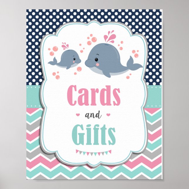 Whale Baby Showcard und Geschenksschild Poster (Vorne)