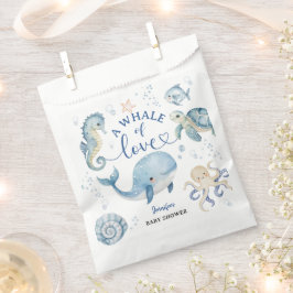 Whale Baby Shower Boy Blue Ocean Geschenktütchen