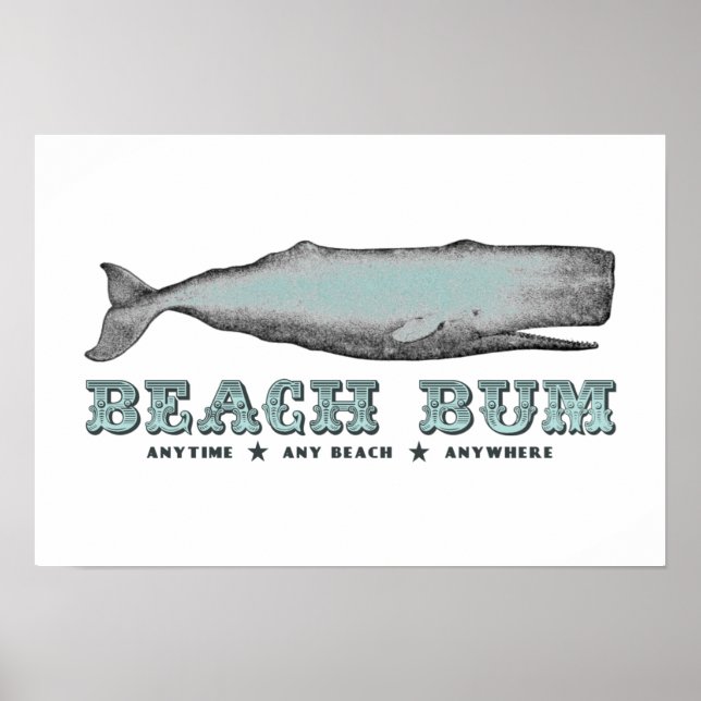 Whale Beach Bum Poster (Vorne)