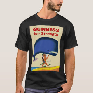 Whale beim Trinken von Guinness erhöht T-Shirt