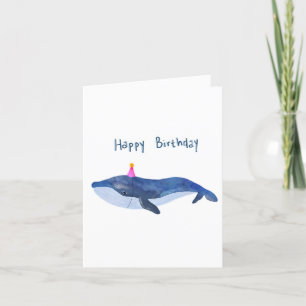 Whale Birthday Card Dankeskarte