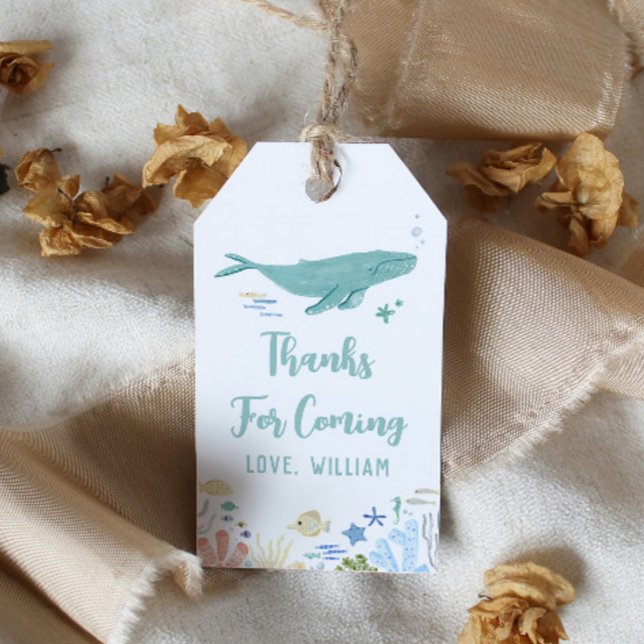 Whale Birthday Vielen Dank Geschenkanhänger (Von Creator hochgeladen)
