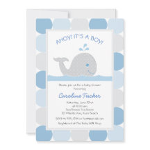 Whale Blue Gray Baby Boy Dusche