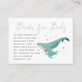 Whale Boy Baby Shower Books for Baby Begleitkarte