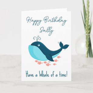 Whale Card zum Geburtstag Karte
