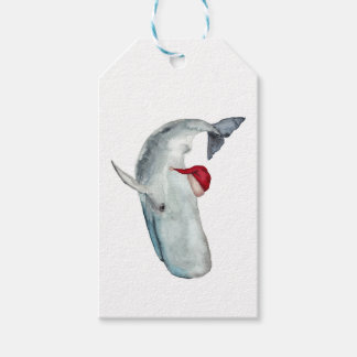 Whale Christmas-Geschenkmarke Geschenkanhänger