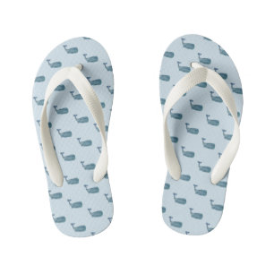 Whale Coastal Style Flip Flops
