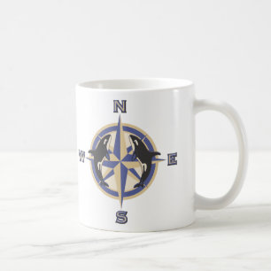 Whale Compass Rose Kaffeetasse