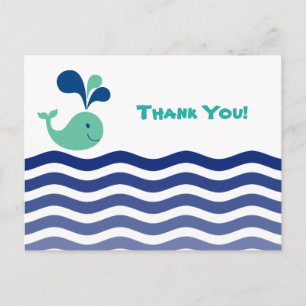 Whale Danke Postkarte