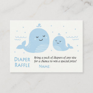 Whale Diaper Raffle Tickets