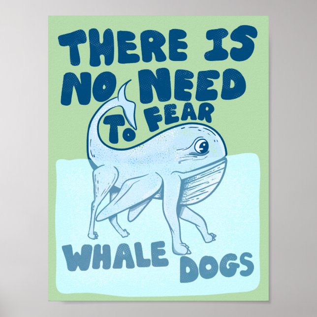 Whale Dog funny creature Poster (Vorne)