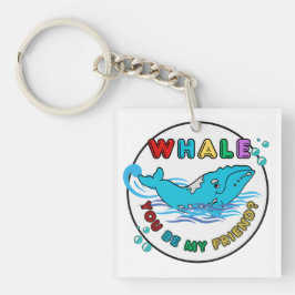Whale du bist mein Freund Blue Bubble Humpback Wha Schlüsselanhänger