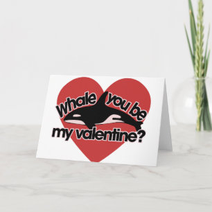 Whale, du bist mein Valentine Feiertagskarte