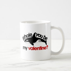 Whale, du bist mein Valentine Tasse