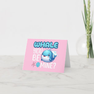 Whale du bist meine Whale Pun Liebe Feiertagskarte