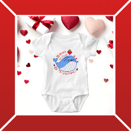 Whale du bitte mein Valentin sein? Baby Strampler