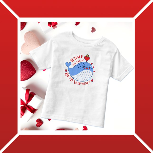 Whale du bitte mein Valentin sein? Kleinkind T-shirt (Von Creator hochgeladen)