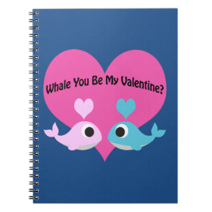 Whale du mein Valentine? Notizblock