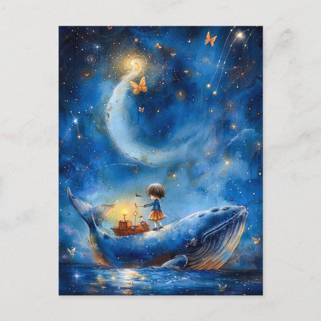 Whale Fantasy Postkarte (Vorderseite)