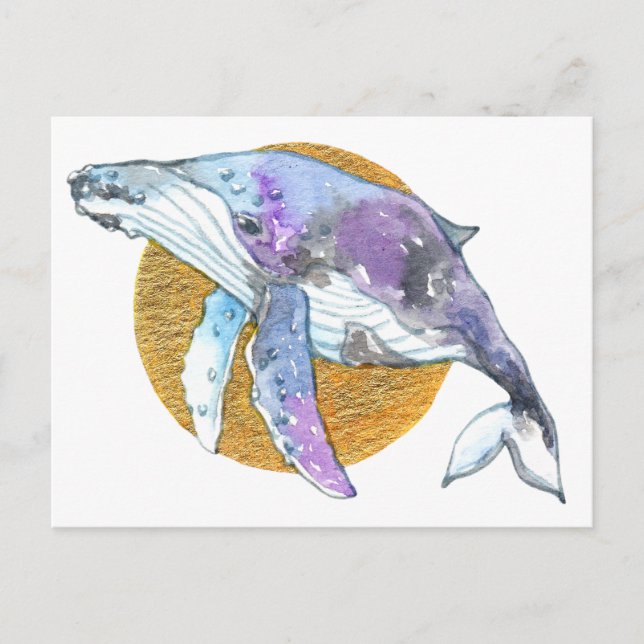 Whale Fly Postkarte (Vorderseite)