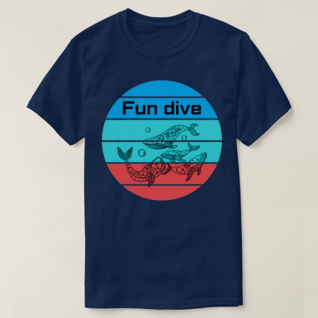 Whale fun diving T-Shirt (Design vorne)