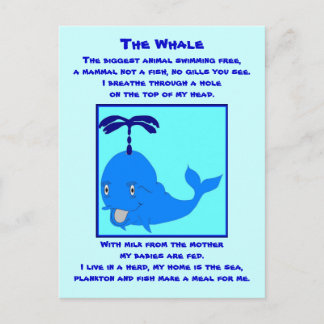 Whale-Gedicht Postkarte