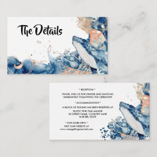 Whale Gelee Fisch Meeressäugetiere blau orange chi Begleitkarte