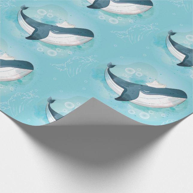 Whale Geschenkpapier (Ecke)