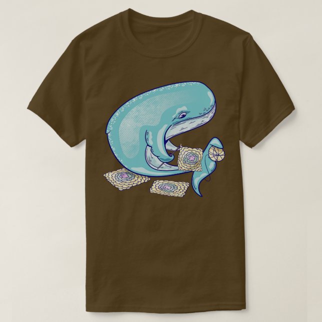 Whale-Häkeln T-Shirt (Design vorne)